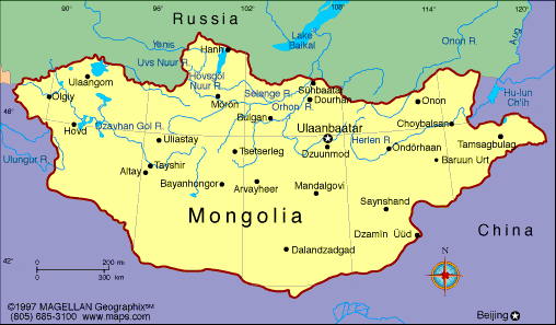 mongolia map russia china